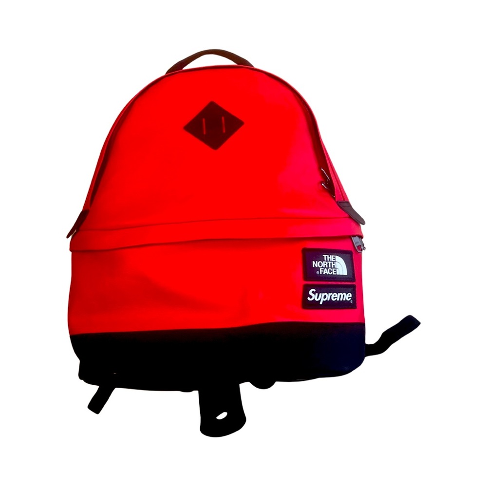 Supreme /The North Face Red Leather backpak - Picture 1 of 2